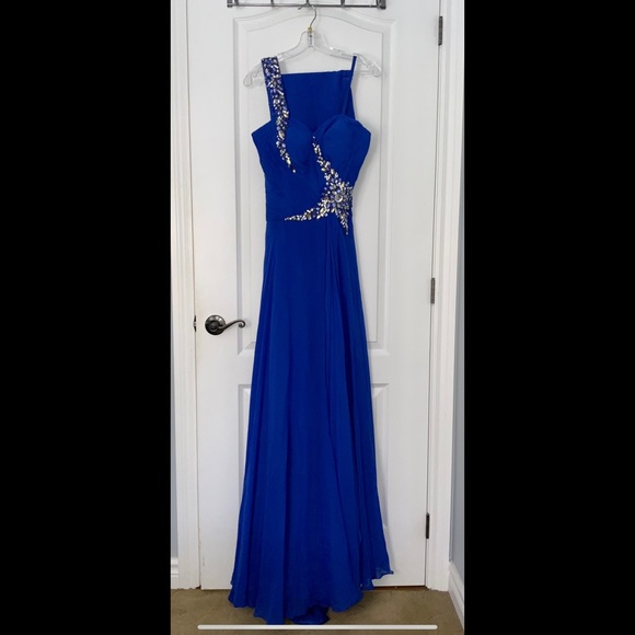Robe de bal bleu royal / prom dress / Bridesmaid - Picture 3 of 4